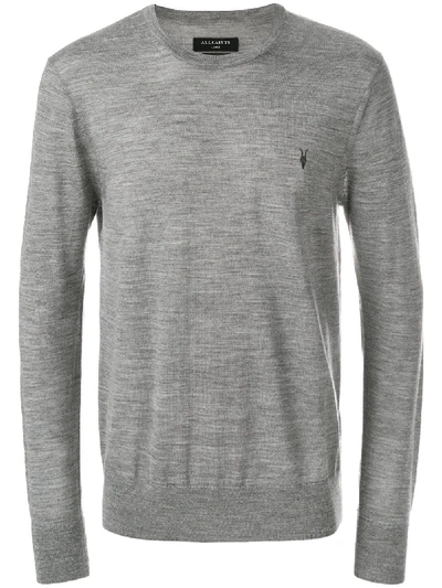 Shop Allsaints Crew Neck Sweater In Grey