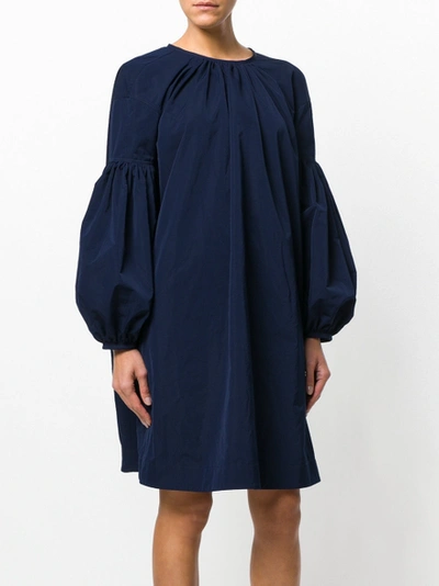 Shop Calvin Klein 205w39nyc Bell-sleeved Dress Blue