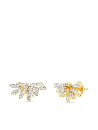 Shop Colette 18kt Yellow Gold Mini Penacho Diamond Studs