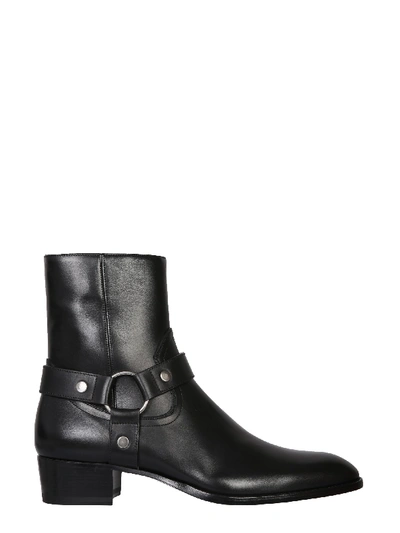 Shop Saint Laurent "wyatt 40" Boots In Black