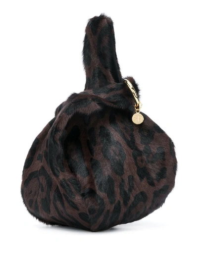 Shop Simonetta Ravizza Furrissima Leopard-print Mini Bag In Brown