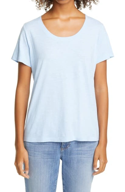 Shop Eileen Fisher U-neck T-shirt In Skylight
