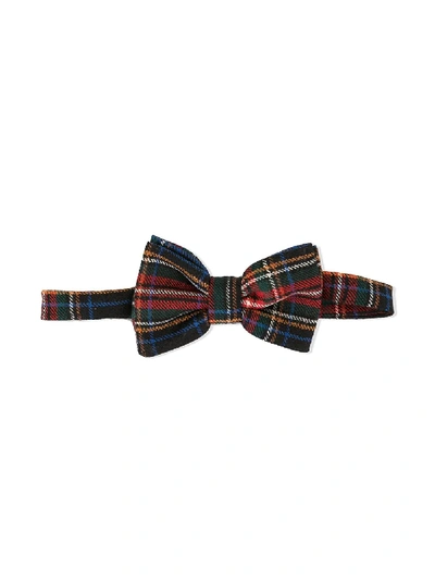 Shop Dolce & Gabbana Tartan Bow Tie In Red