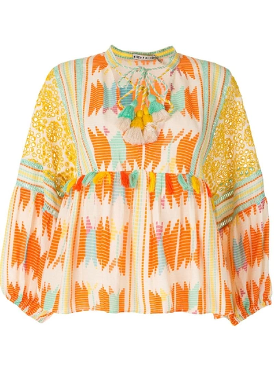 Shop Alice And Olivia Aztec Print Tunic In White