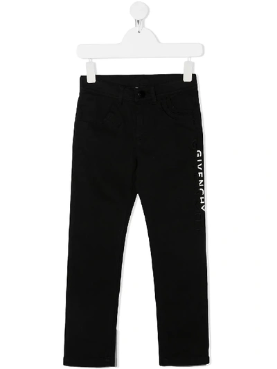 Shop Givenchy Logo Tailored Trousers In Black
