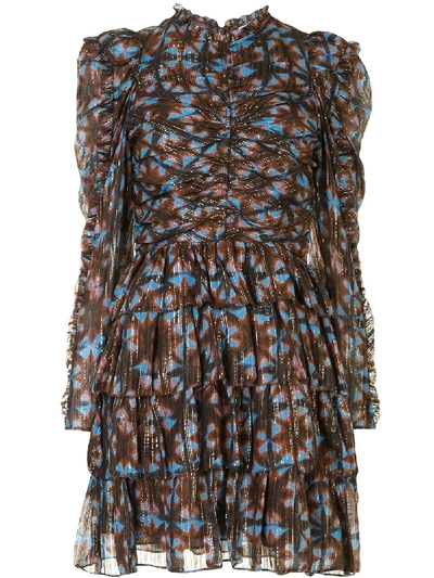 Shop Ulla Johnson Twilight Prism Print Dress In Blue