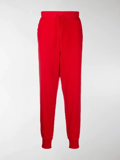 Shop Y-3 Logo-detail Track Pants In Red
