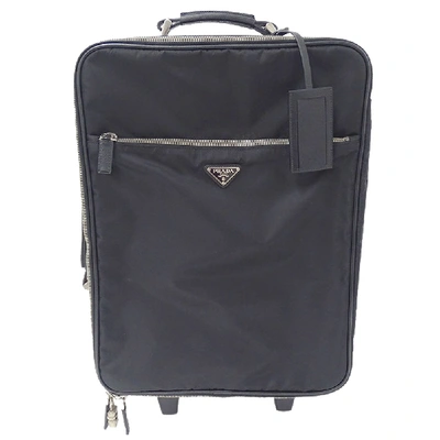 Pre-owned Prada Black Nylon Suitcase