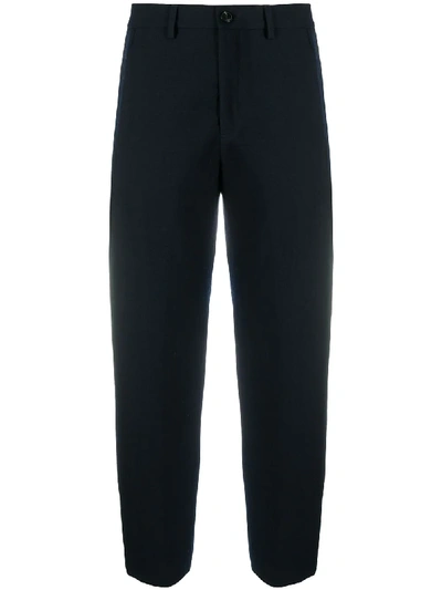 Shop Closed Cropped-leg Tailored Trousers In Blue