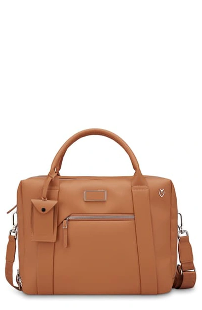 Shop Vessel Signature 2.0 Faux Leather Briefcase In Pebbled Tan