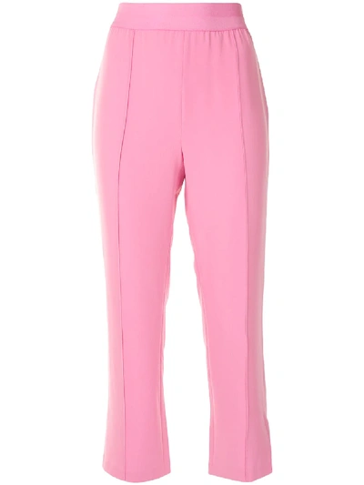 Shop Cinq À Sept Atticus Cropped Trousers In Pink