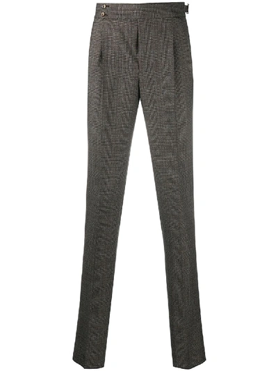 Shop Pt01 Gentlemen Fit Wool Trousers In Brown