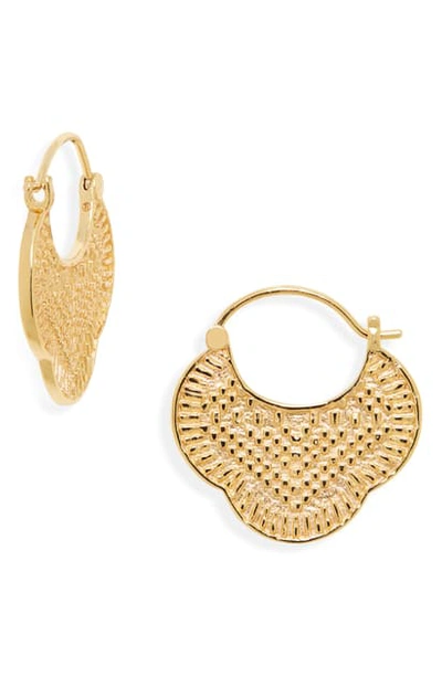 Shop Gorjana Gorgana Maya Profile Hoop Earrings In Gold