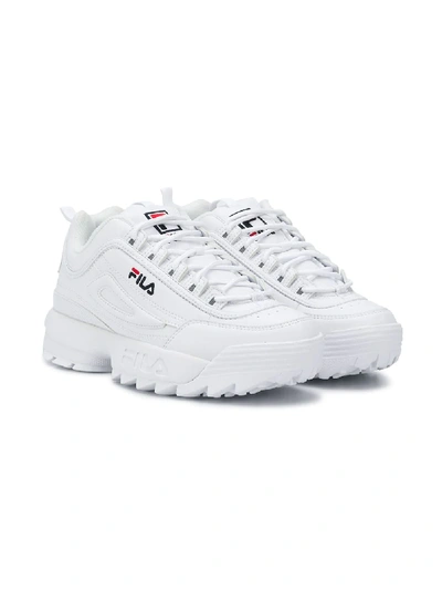 Shop Fila Teen Chunky Low-top Trainers In White