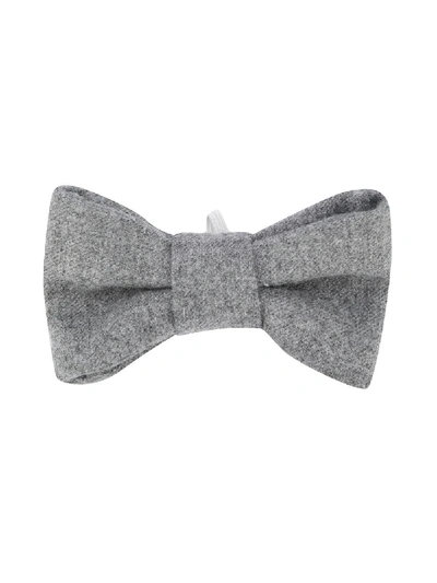 Shop Il Gufo Plain Bow Tie In Grey