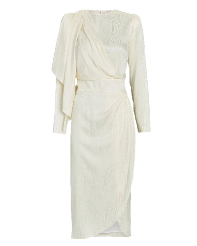 Shop Ronny Kobo Jade Moiré Satin Dress In White