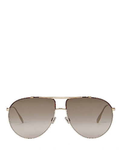 Shop Dior Monsieur1 Aviator Sunglasses In Brown