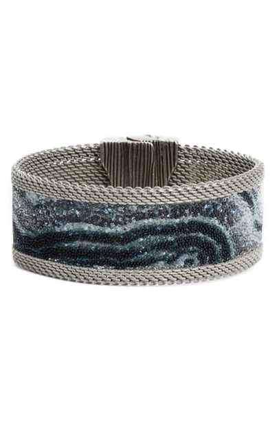 Cynthia Desser Swarovski Crystal Bracelet In Black/ White/ Silver | ModeSens
