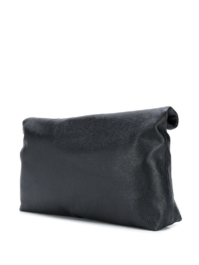 Shop Ann Demeulemeester Roll Down Clutch Bag In Black
