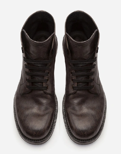 Shop Dolce & Gabbana Horsehide Ankle Boots