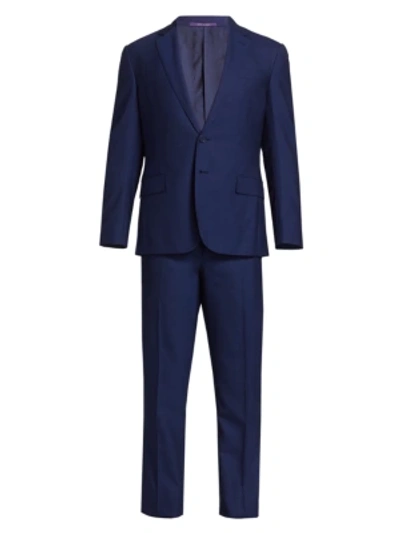 Shop Ralph Lauren Kent Wool Suit In Blue