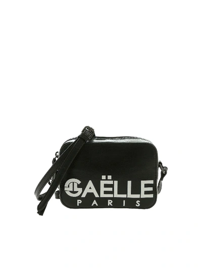 Shop Gaelle Paris Logo Shoulder Bag In Black