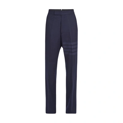 Shop Thom Browne 4-bar Pants In Navy