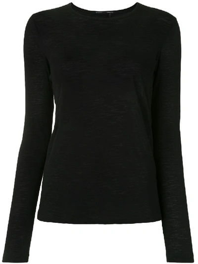 Shop Proenza Schouler Solid Tissue Jersey Long-sleeve T-shirt In Black