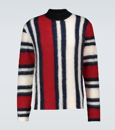 Shop Moncler Genius 2 Moncler 1952 Mohair Crewneck Sweater In Multicoloured