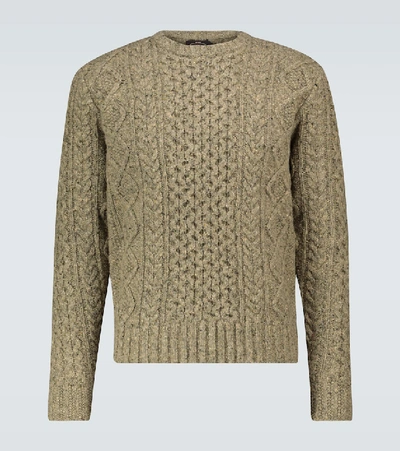 Shop Rrl Donegal Wool Sweater In Green