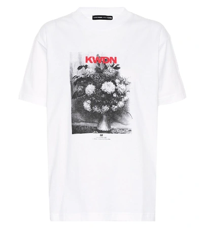 Shop Kwaidan Editions Printed Cotton T-shirt In White