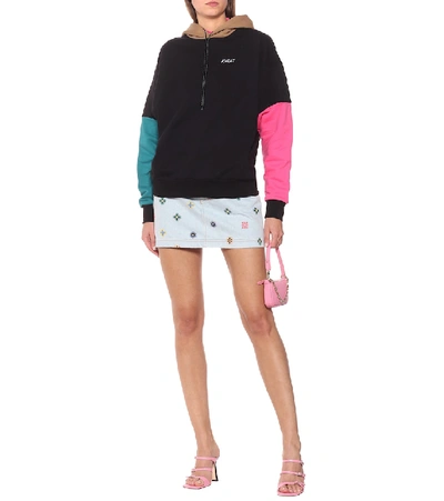 Shop Kirin Colorblocked Cotton Hoodie In Multicoloured