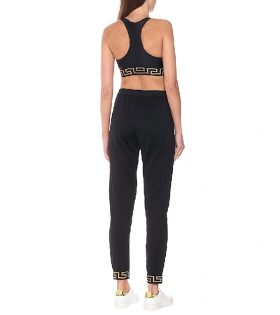 Shop Versace Jersey Sweatpants In Black