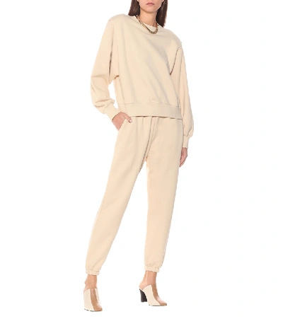 Shop The Frankie Shop Vanessa Cotton Jersey Sweatshirt In Beige