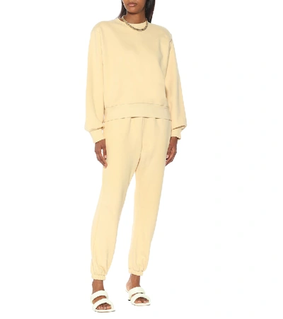 The Frankie Shop Vanessa Cotton-jersey Track Pants In Yellow