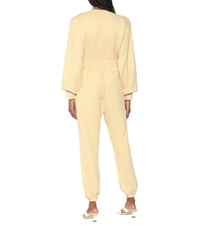 The Frankie Shop Vanessa Cotton-jersey Track Pants In Yellow