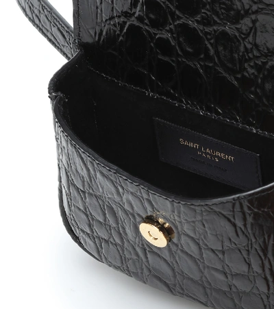 Shop Saint Laurent Kaia Small Leather Belt Bag In Black