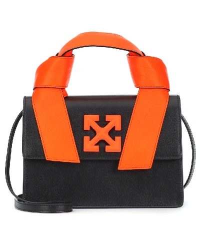 Shop Off-white Jitney 1.4 Leather Tote In Black