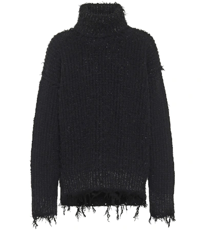 Shop Moncler Genius 2 Moncler 1952 Ciclista Wool-blend Sweater In Black