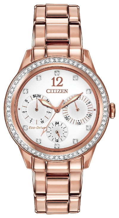 Pre-owned Citizen Silhouette Crystal Fd2013-50a In Stainless Steel