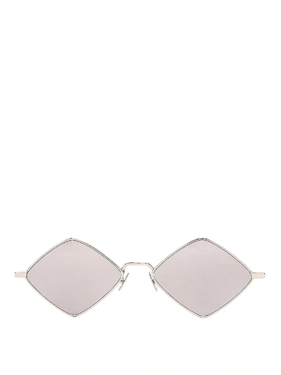 Shop Saint Laurent Lisa Sunglasses In Silver
