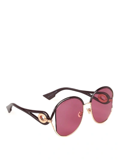 Shop Dior New Volute Purple Sunglasses