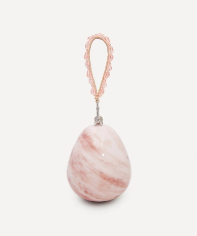 Shop Simone Rocha Marbled Egg Clutch Bag In Pink