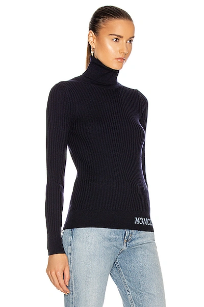 Shop Moncler Ciclista Tricot Sweater In Navy