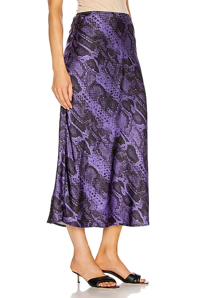 Shop Andamane Bella Midi Skirt In Lilac Snake