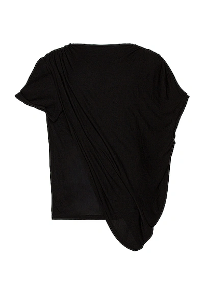 Shop Balmain Draped T-shirt In Noir