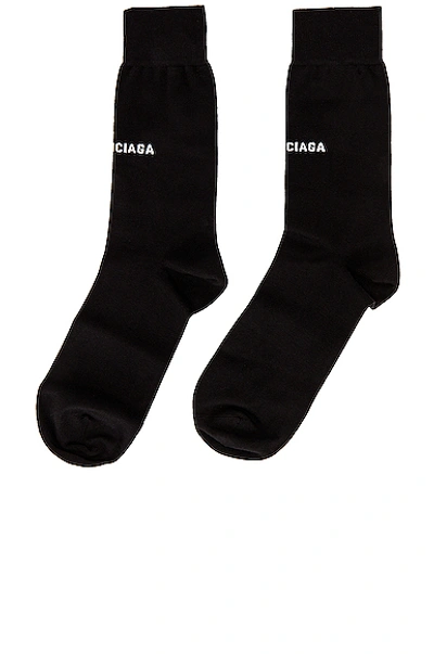 Shop Balenciaga Classic Socks In Black & White