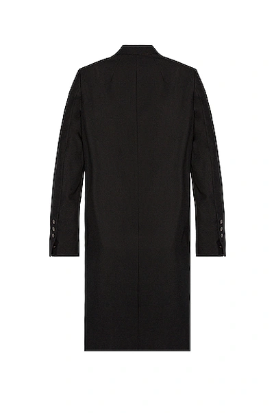 Shop Rick Owens Moreau Coat In Black & Black Acid Print