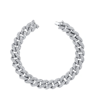 Shop Shay Essential Pavé Diamond Link Bracelet In Silver