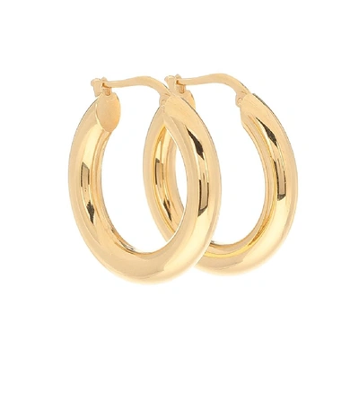 Shop Jil Sander Classic Hoop Earrings In Gold